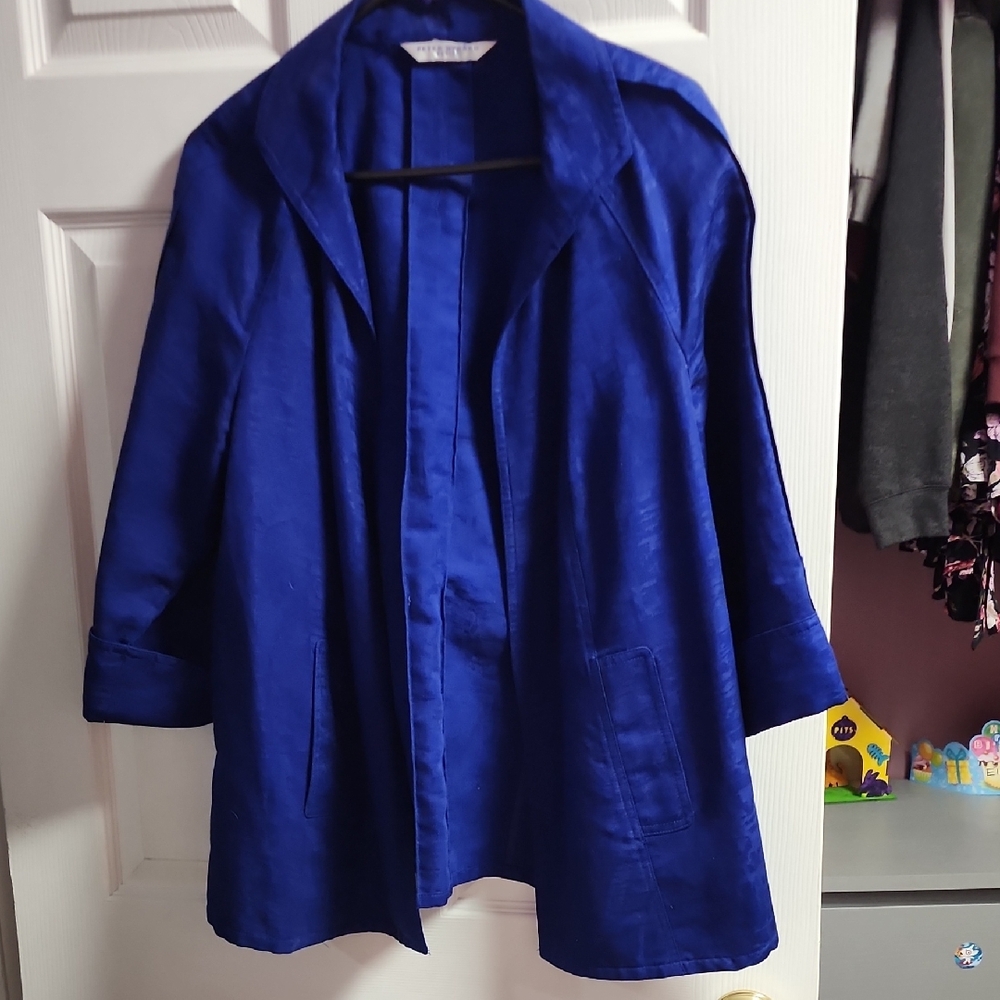 Peter Nygard Royal Blue Trench Coat
